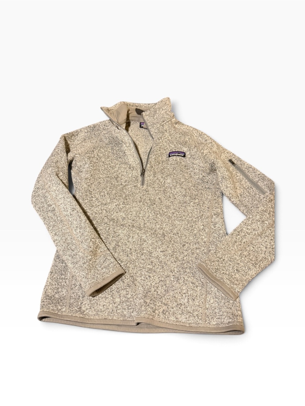 Patagonia Better Sweater Quarter Zip Fleece Pullover XS Birch White (grey)